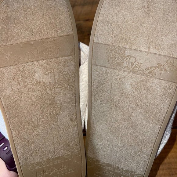 Women's LifeStride Velocity 2.0 "Happy" Thong Slide Sandals Cream‎ - Picture 5 of 5